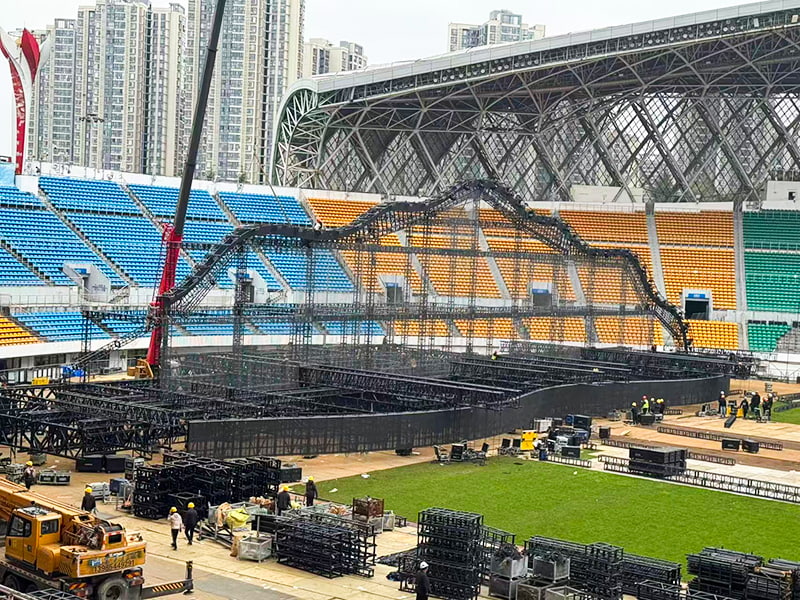 콘서트 무대 지지 프레임
